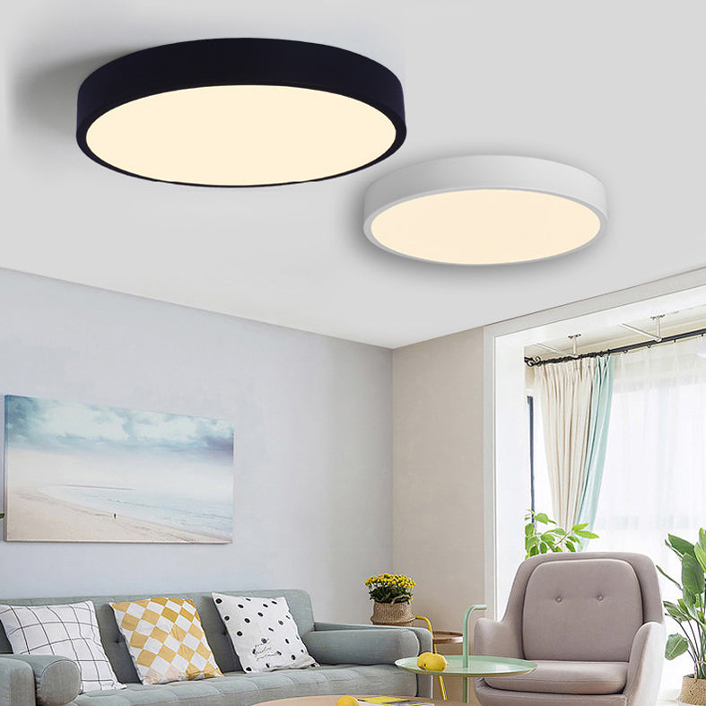 Round Flushmount Lights Macaron Acrylic Ceiling Mounted Fixture for Living Room