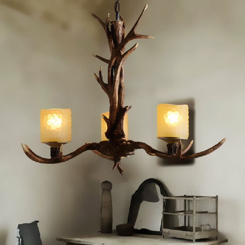 Résine Sputnik Chandelier Lighting Rustique Rustique 3/6/8 Restaurant de la lampe suspendue