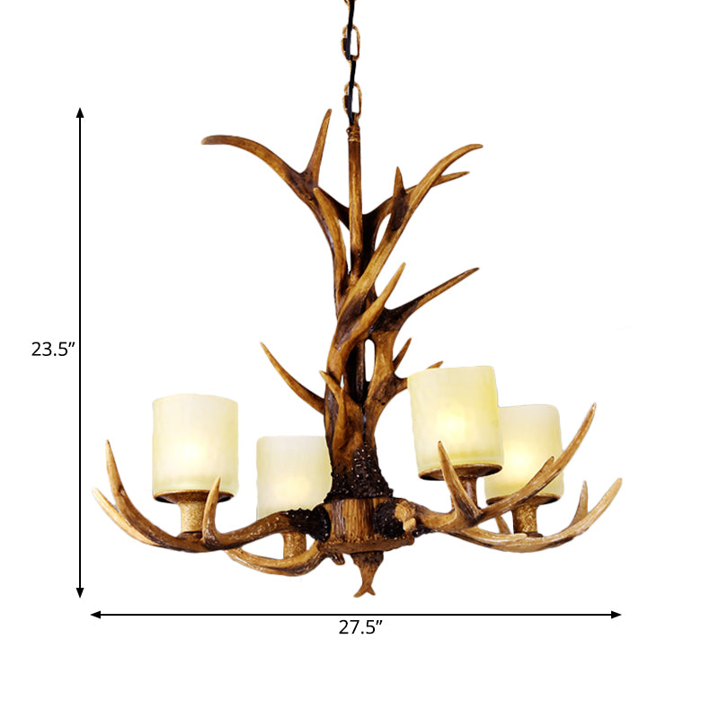 Brown Spoutnik Chandelier Pendant Lighting Countryside Resin 4/6/8 LUMIÈRES SALON PLADIER LUMINE