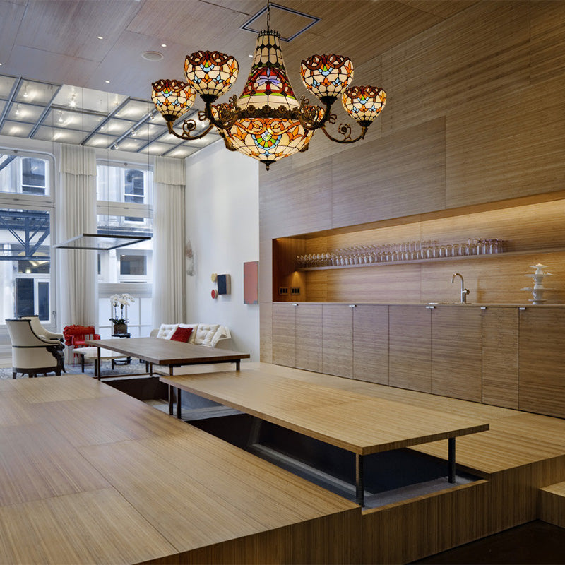 11/13 LUCI LUMI PENDANTE LAMONO CHANDELIER TIFFANY BRASSO DOUL LIMINE CON OMAGGIO DEGLIO DEGLIO, larghe 39 "/47"