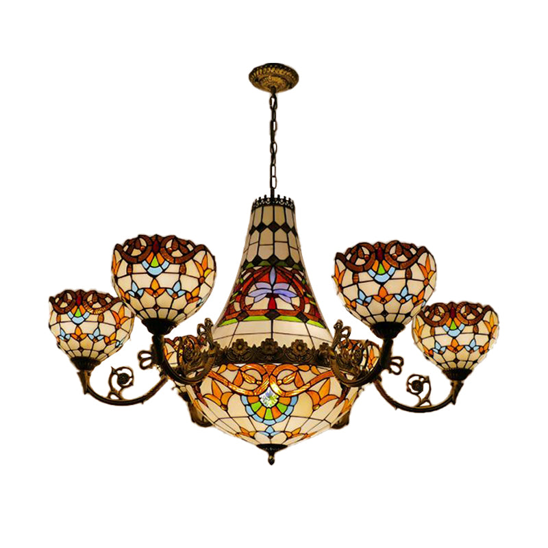 11/13 LUCI LUMI PENDANTE LAMONO CHANDELIER TIFFANY BRASSO DOUL LIMINE CON OMAGGIO DEGLIO DEGLIO, larghe 39 "/47"