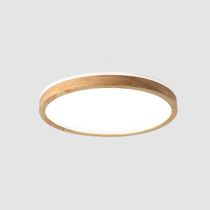 Simple Circular Flush Mount Ceiling Light Fixture Wood Flush Mount Fixture for Bedroom for Bedroom