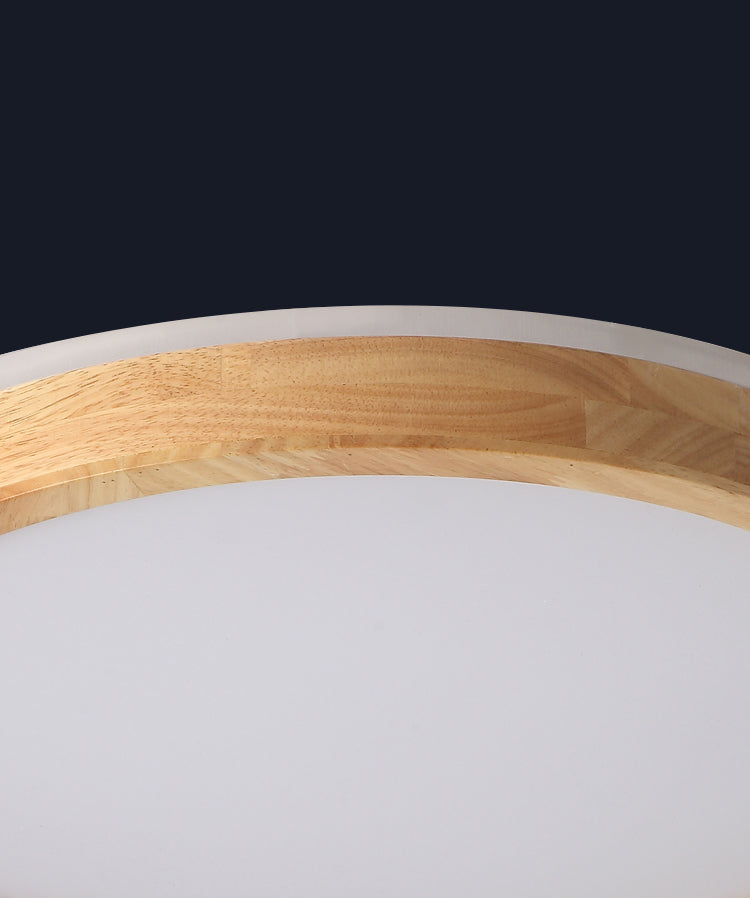 Simple Circular Flush Mount Ceiling Light Fixture Wood Flush Mount Fixture for Bedroom for Bedroom