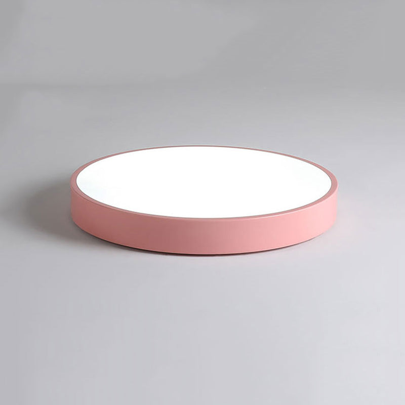 Nordic Flush Mount Ceiling Light Modern Minimalist Living Room Study Personality LED Ultra-thin Macaron Style Lamps
