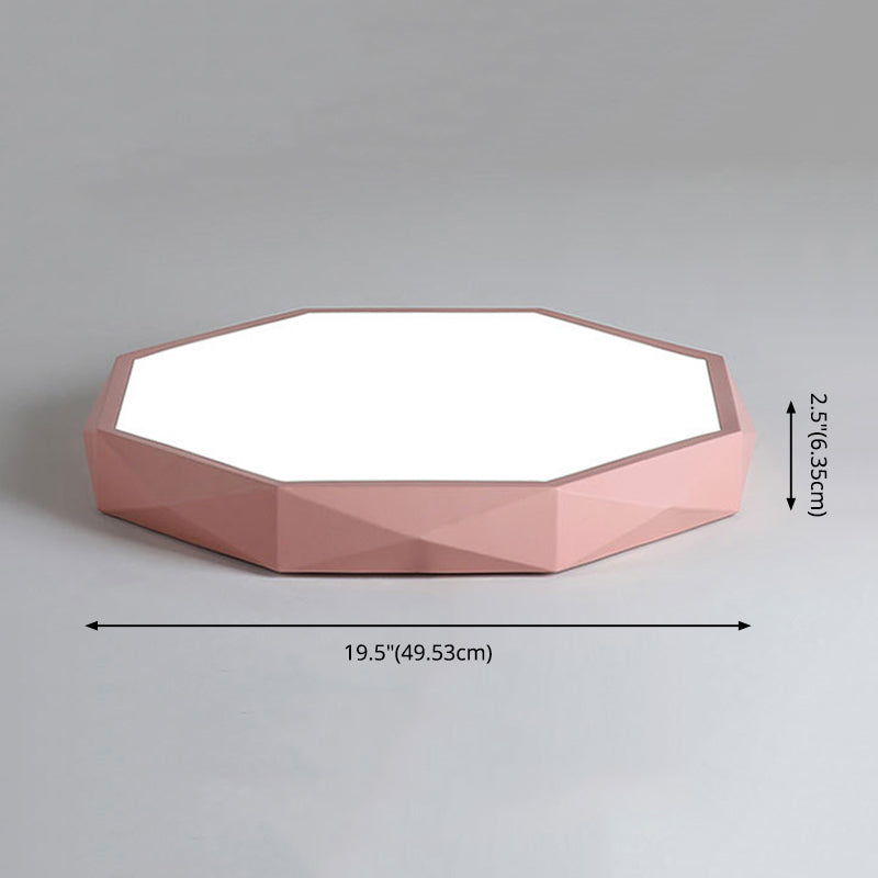 Nordic Flush Mount Ceiling Light Modern Minimalist Living Room Study Personality LED Ultra-thin Macaron Style Lamps