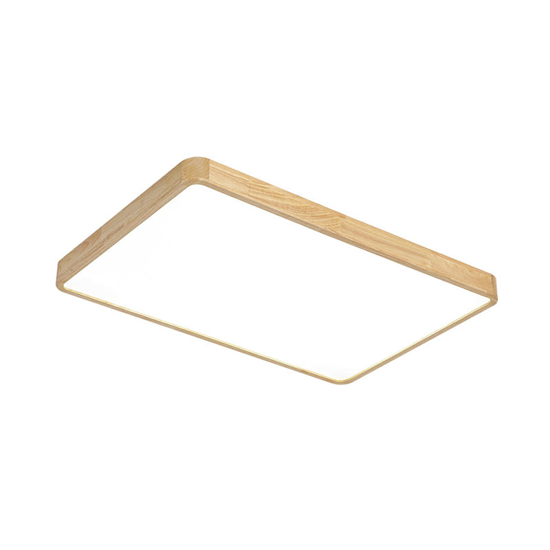1 Light Wood Flush Mount Ceiling Light Fixtures Minimalist Bedroom Flush Mount Fixture