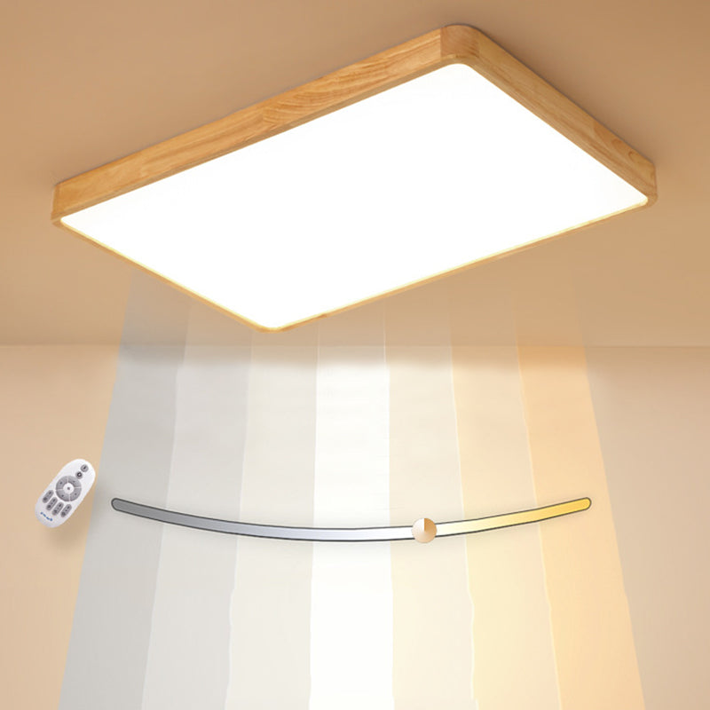 1 Light Wood Flush Mount Ceiling Light Fixtures Minimalist Bedroom Flush Mount Fixture