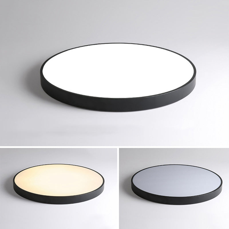 Luminaires encastrés ronds Macaron simplicité plafonniers en acrylique pour chambre à coucher