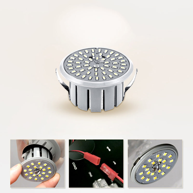 Geometric Stainless-Steel LED Ceiling Light in Modern Luxury Style Crystal Indoor Flush Mount in Silver