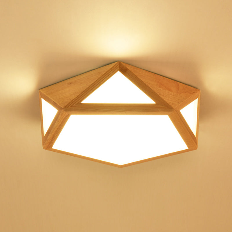 El Pentagono moderno de la madera de montaje de la luz de montaje de la madera de montaje de la madera del techo de