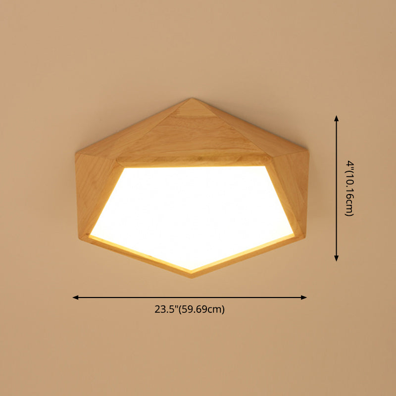 El Pentagono moderno de la madera de montaje de la luz de montaje de la madera de montaje de la madera del techo de