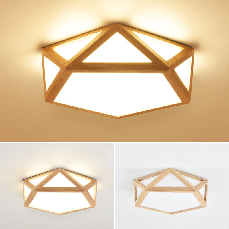 El Pentagono moderno de la madera de montaje de la luz de montaje de la madera de montaje de la madera del techo de