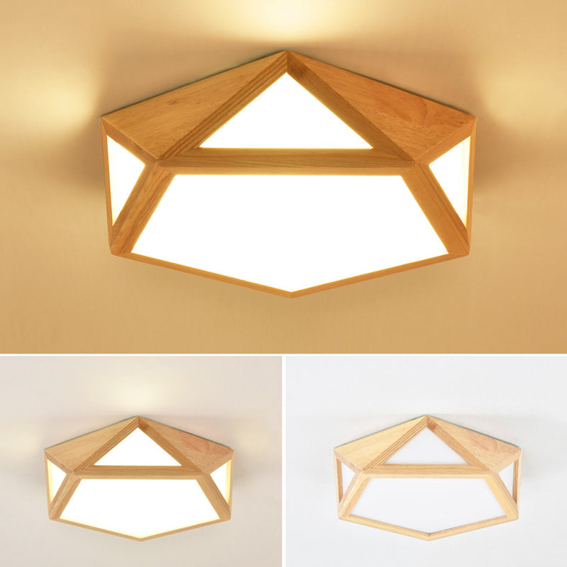 El Pentagono moderno de la madera de montaje de la luz de montaje de la madera de montaje de la madera del techo de
