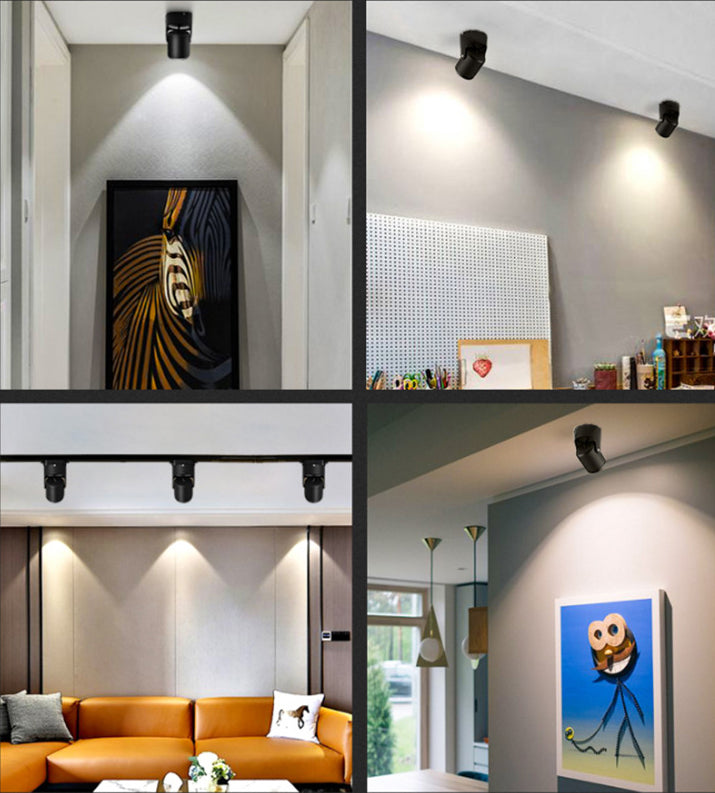 Zylindrische Galerie Spotlight Aluminium Nordic LED Downlight Flush Mount Beleuchtung