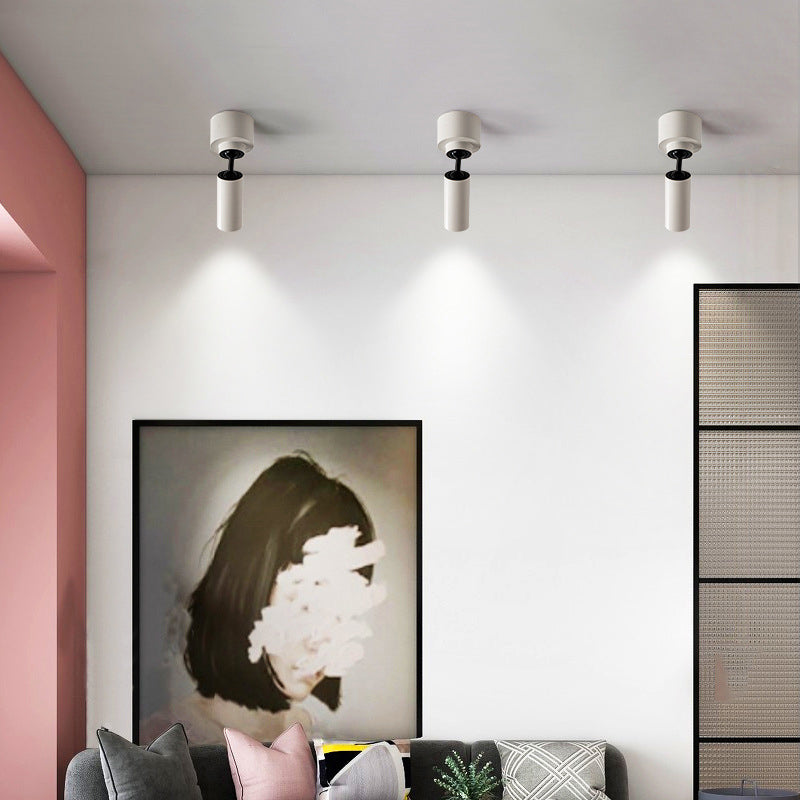 Matte weiße Röhrenförmige Downlight Nordic LED Metall Flush Deckenleuchte für Wohnzimmer