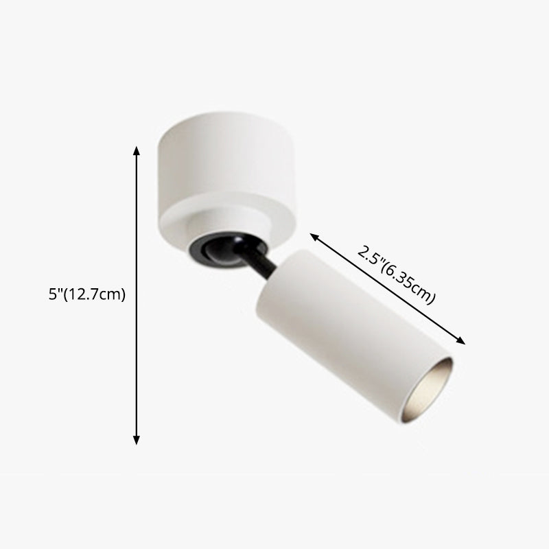 Matte weiße Röhrenförmige Downlight Nordic LED Metall Flush Deckenleuchte für Wohnzimmer