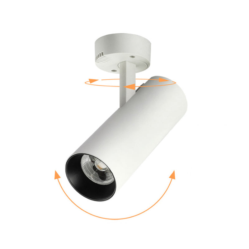 Spot lumineux tubulaire en aluminium pour salon, luminaire encastré moderne à LED