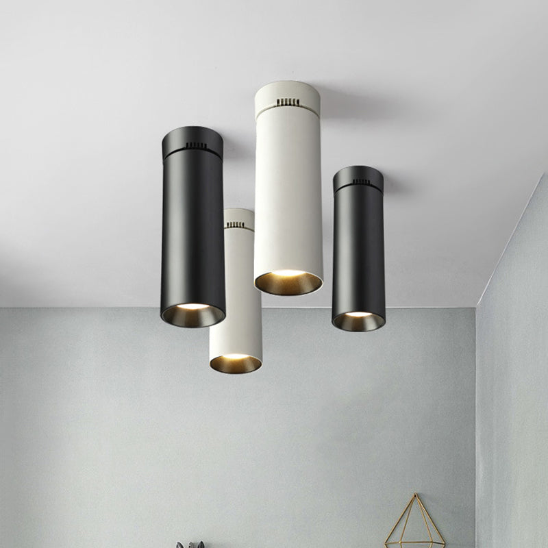 Spot lumineux tubulaire en aluminium pour salon, luminaire encastré moderne à LED