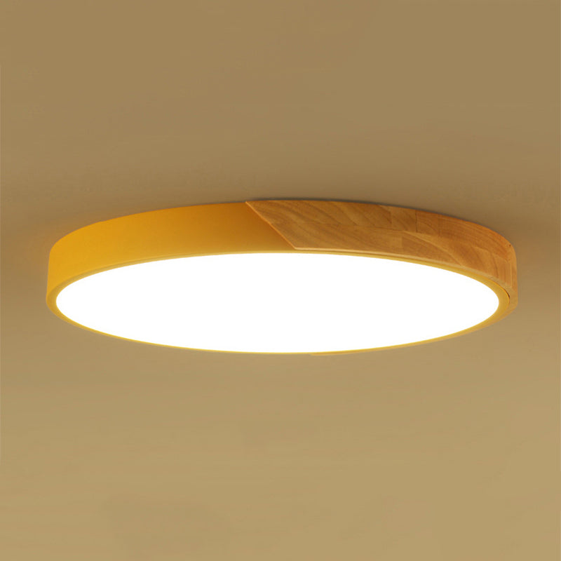 Ultra-thin Round Led Flush Mount Ceiling Light Modern Minimalist Macaron Style Aisle Bedroom Study Energy-saving Lighting