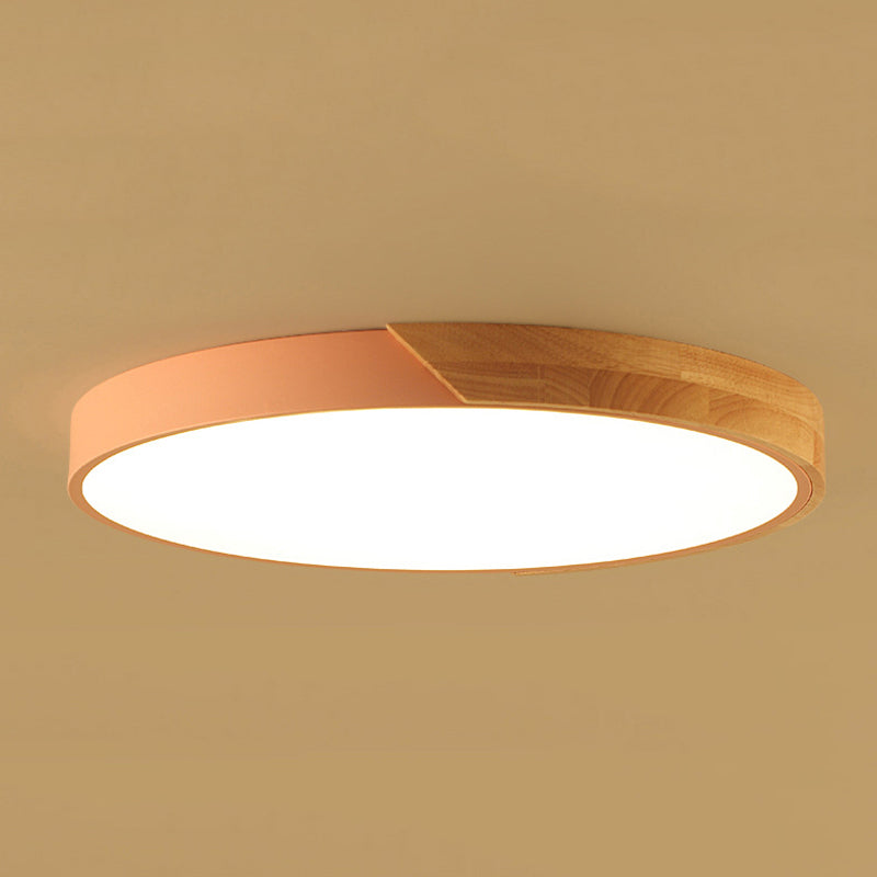 Ultra-thin Round Led Flush Mount Ceiling Light Modern Minimalist Macaron Style Aisle Bedroom Study Energy-saving Lighting