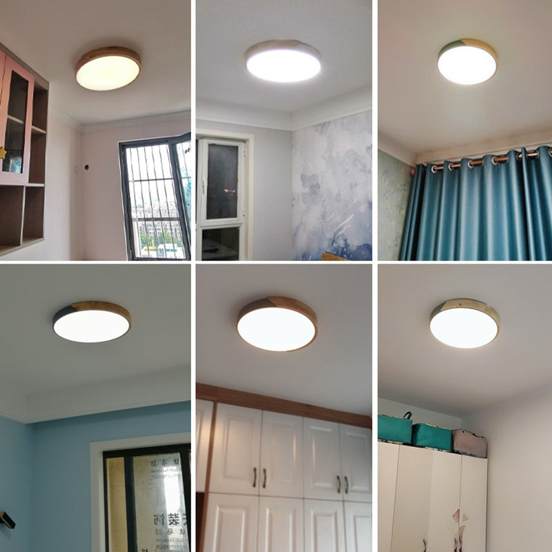 Ultra-thin Round Led Flush Mount Ceiling Light Modern Minimalist Macaron Style Aisle Bedroom Study Energy-saving Lighting