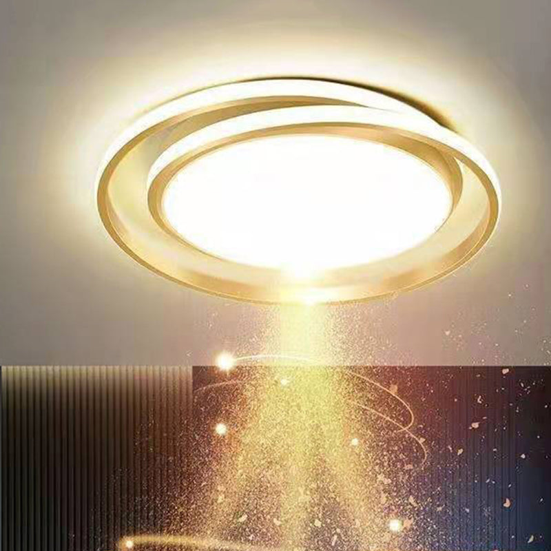 Circle Ring Flush Mount Ceiling Light Modern Simplicity Ceiling Mount Light Fixture for Bedroom