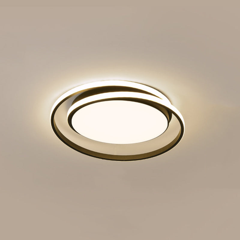Circle Ring Flush Mount Ceiling Light Modern Simplicity Ceiling Mount Light Fixture for Bedroom
