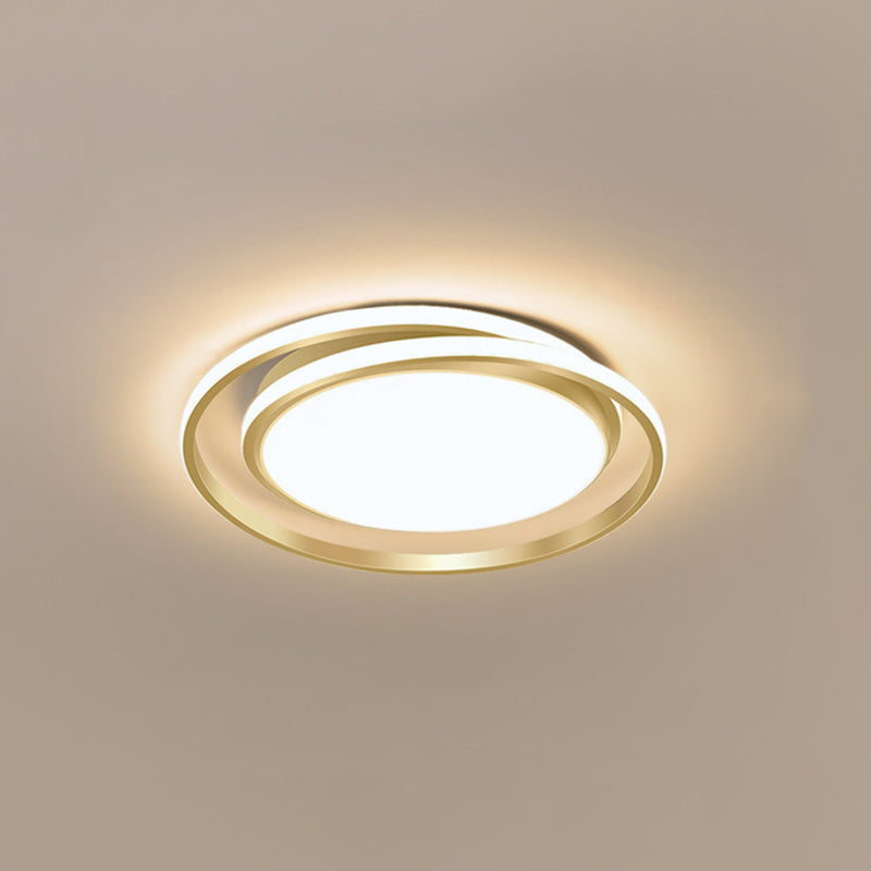 Circle Ring Flush Mount Ceiling Light Modern Simplicity Ceiling Mount Light Fixture for Bedroom