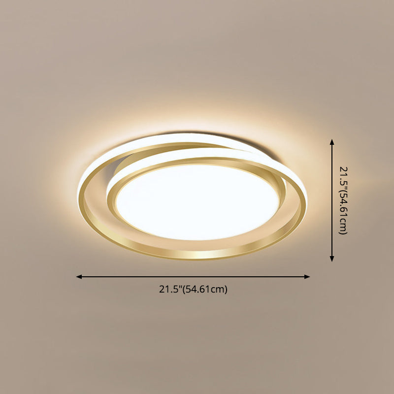 Circle Ring Flush Mount Ceiling Light Modern Simplicity Ceiling Mount Light Fixture for Bedroom