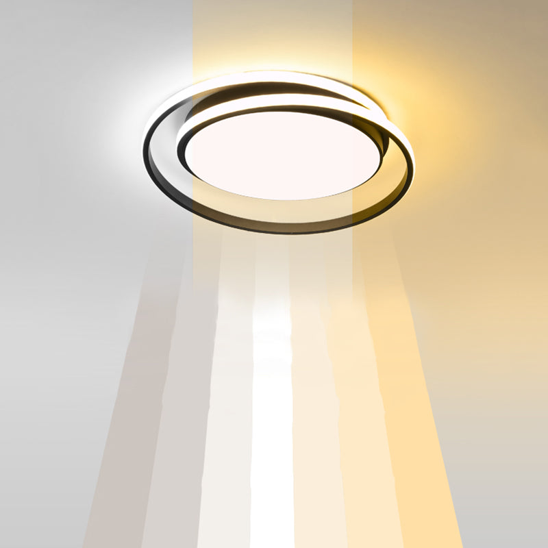 Circle Ring Flush Mount Ceiling Light Modern Simplicity Ceiling Mount Light Fixture for Bedroom