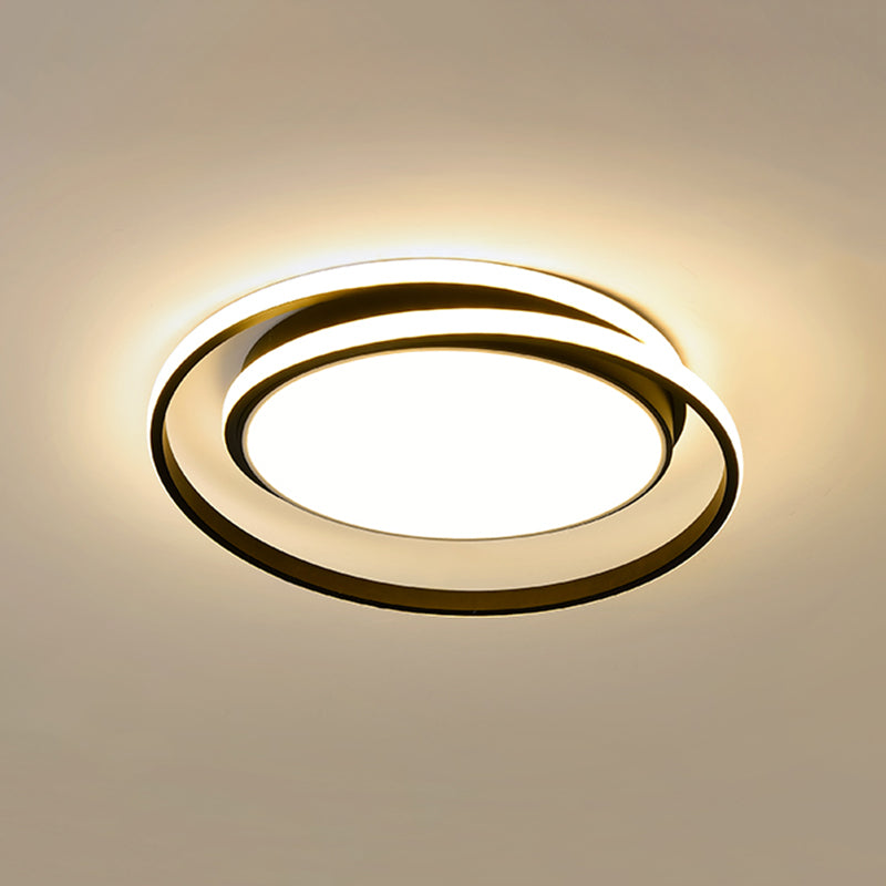 Circle Ring Flush Mount Ceiling Light Modern Simplicity Ceiling Mount Light Fixture for Bedroom