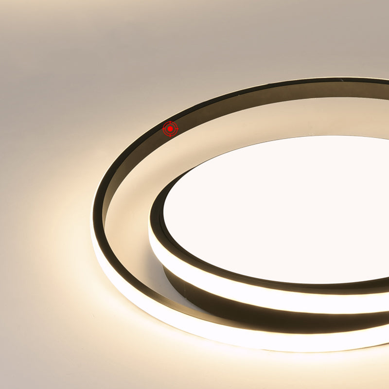Circle Ring Flush Mount Ceiling Light Modern Simplicity Ceiling Mount Light Fixture for Bedroom