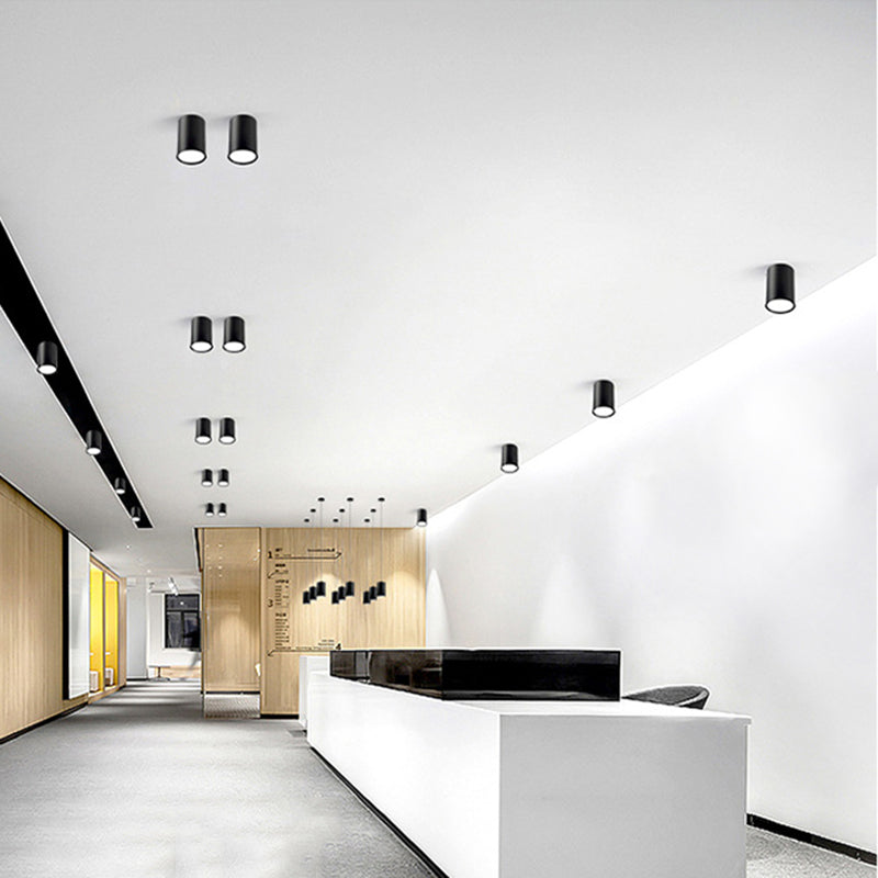 Cylindrische Kleding Shop Flush Light Metaal Minimalistische LED Flush Mount Downlight