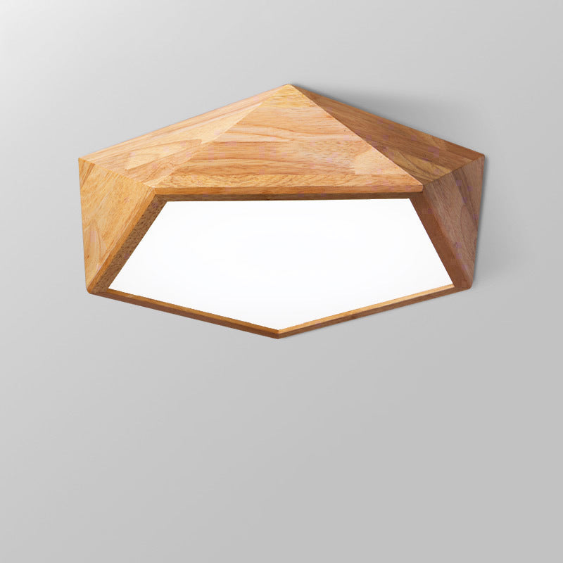 Diamond Wood Flush Mount Ceiling Light Fixture Modern Dining Room Flush Mount Lighting Fixtures