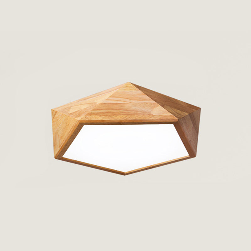 Diamond Wood Flush Mount Ceiling Light Fixture Modern Dining Room Flush Mount Lighting Fixtures