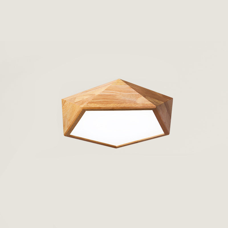 Diamond Wood Flush Mount Ceiling Light Fixture Modern Dining Room Flush Mount Lighting Fixtures