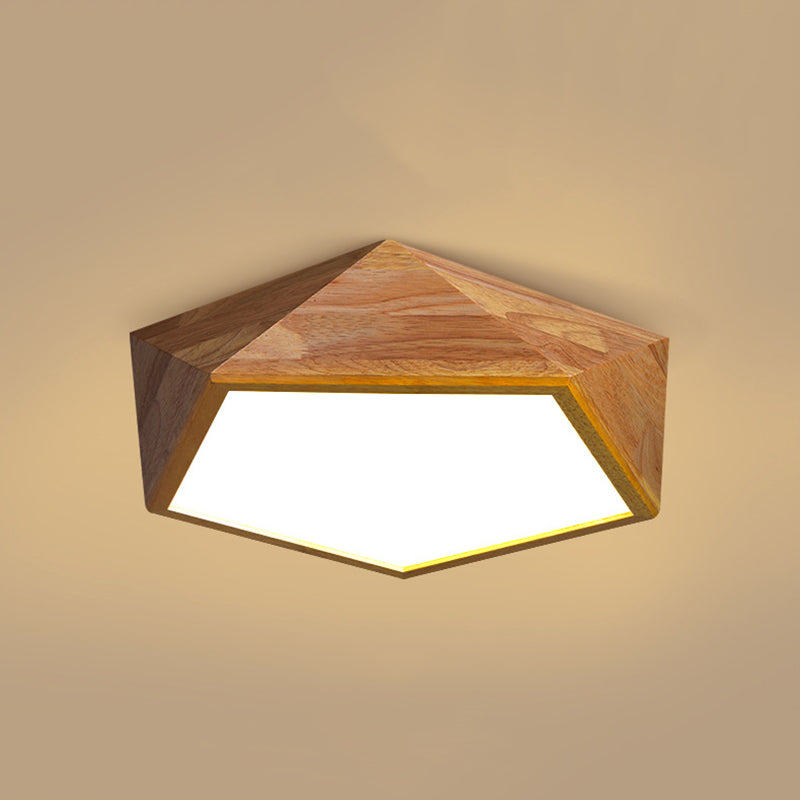 Diamond Wood Flush Mount Ceiling Light Fixture Modern Dining Room Flush Mount Lighting Fixtures