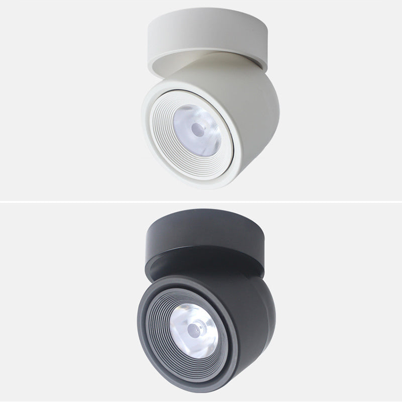 Mini Downlight giratorio de metal nórdico para sala de estar, luz de techo LED empotrada