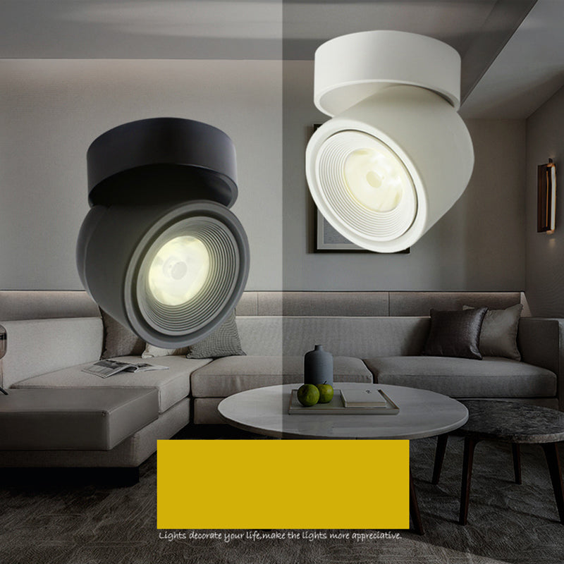 Draaibare mini-downlight Nordic metalen woonkamer LED-inbouwplafondlamp