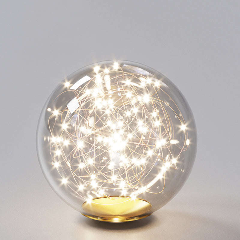 Luminaire encastré en forme d'étoile en métal, plafonnier LED en verre avec boule de simplicité pour chambre à coucher