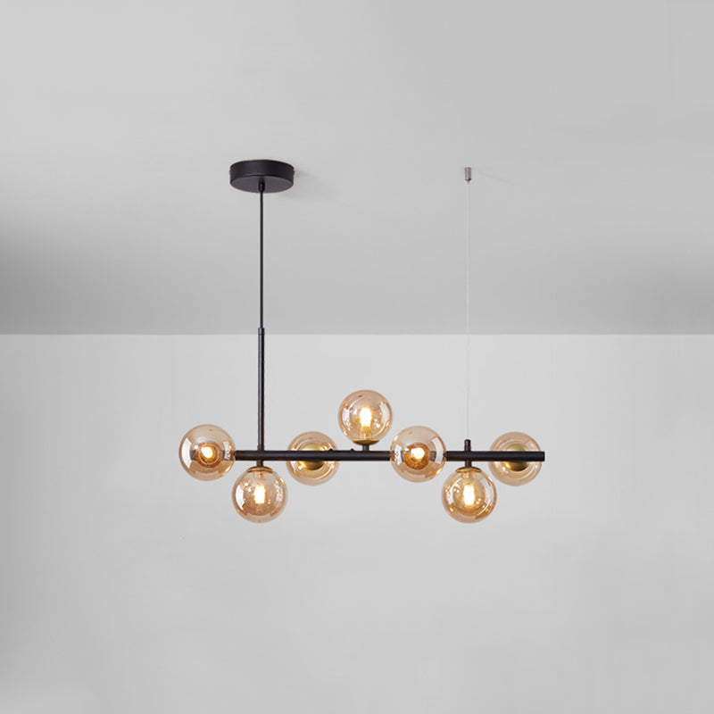 Spherical Glass Island Chandelier Light Nordic Style Chandelier Lighting Fixture