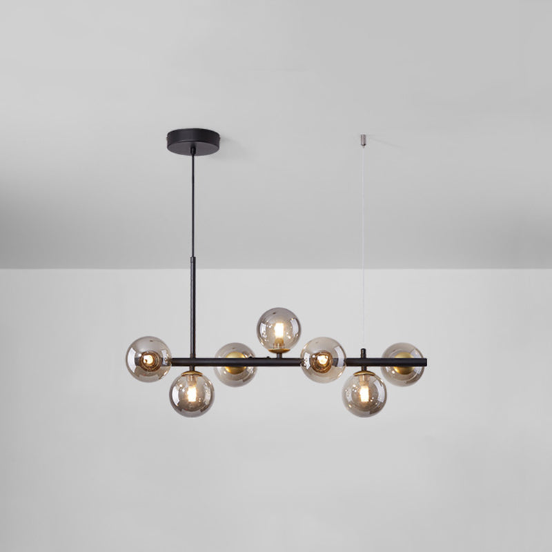 Spherical Glass Island Chandelier Light Nordic Style Chandelier Lighting Fixture
