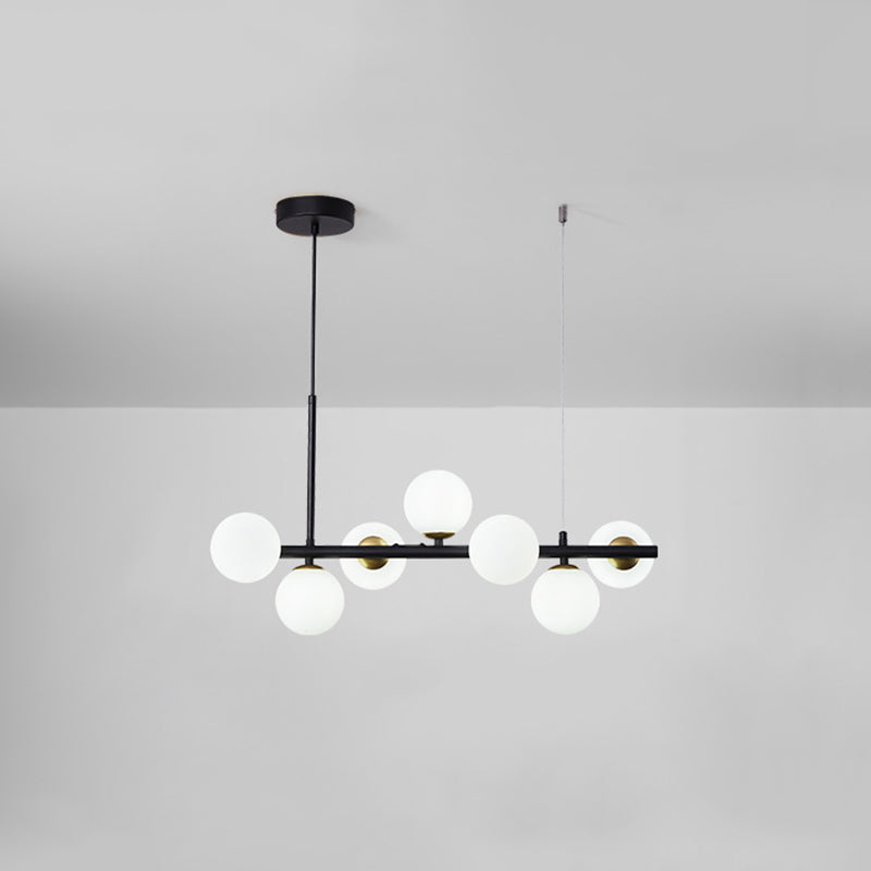 Spherical Glass Island Chandelier Light Nordic Style Chandelier Lighting Fixture