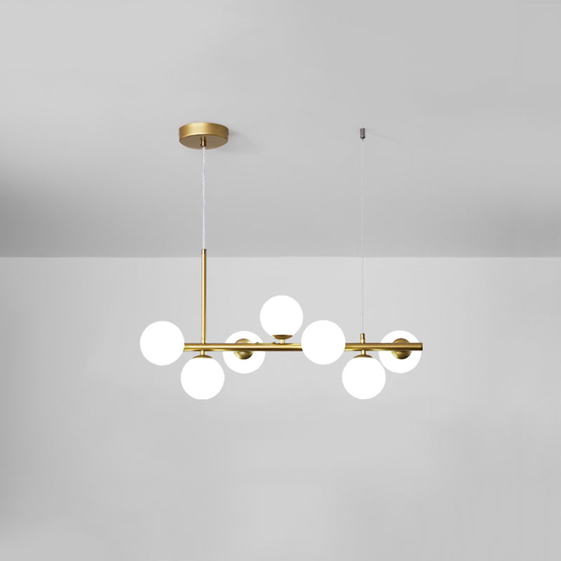 Spherical Glass Island Chandelier Light Nordic Style Chandelier Lighting Fixture
