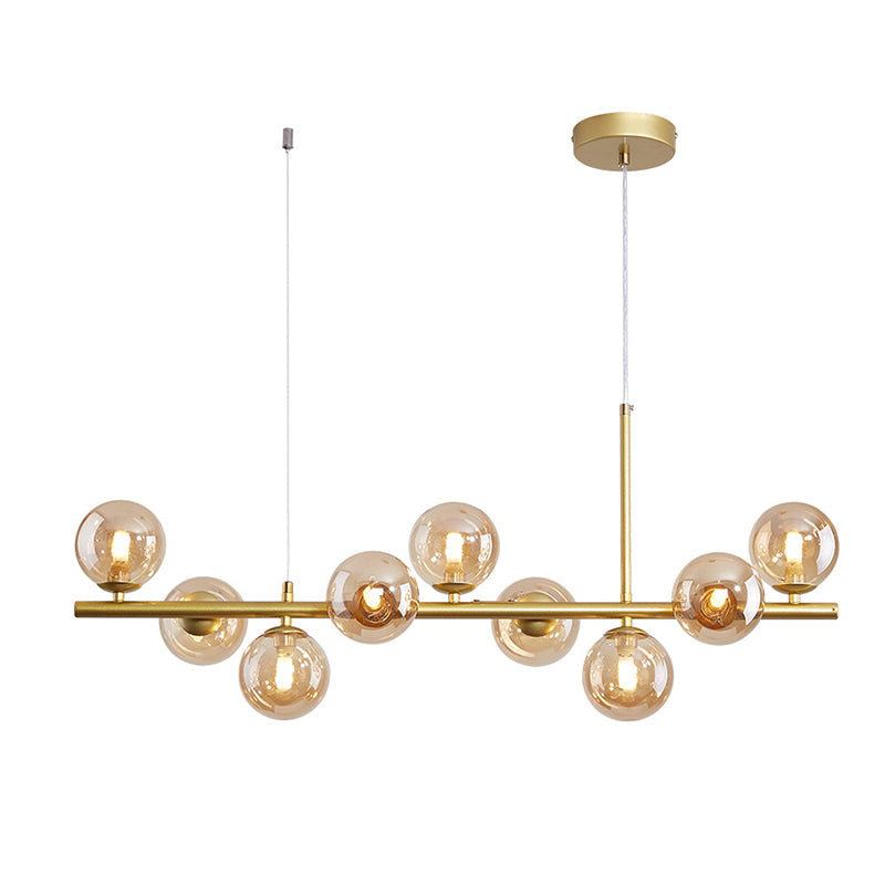 Spherical Glass Island Chandelier Light Nordic Style Chandelier Lighting Fixture