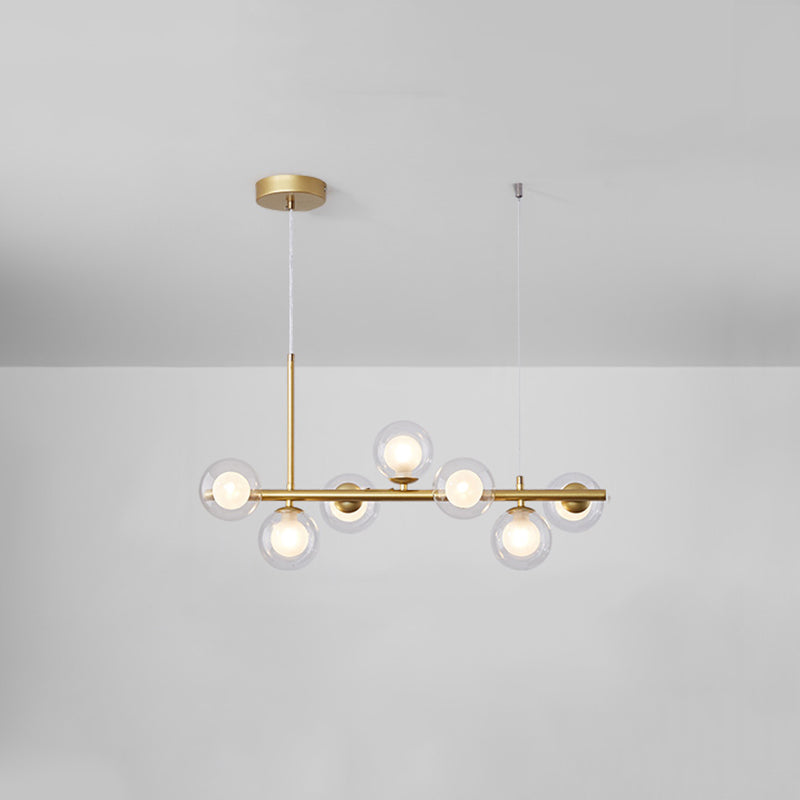 Spherical Glass Island Chandelier Light Nordic Style Chandelier Lighting Fixture