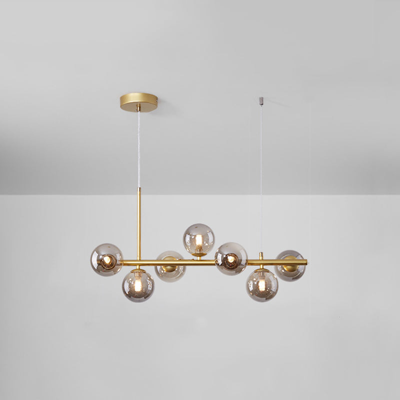 Spherical Glass Island Chandelier Light Nordic Style Chandelier Lighting Fixture