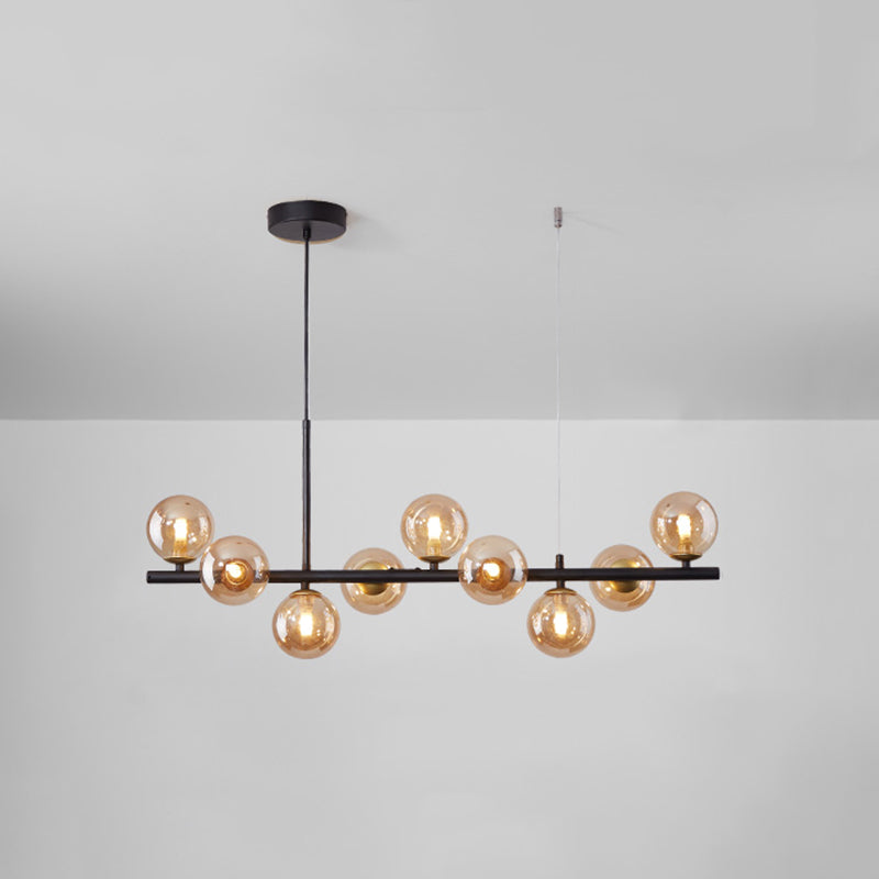 Spherical Glass Island Chandelier Light Nordic Style Chandelier Lighting Fixture