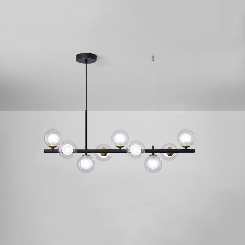 Spherical Glass Island Chandelier Light Nordic Style Chandelier Lighting Fixture