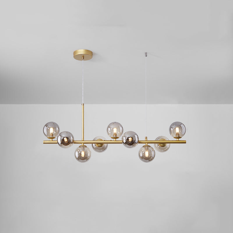 Spherical Glass Island Chandelier Light Nordic Style Chandelier Lighting Fixture